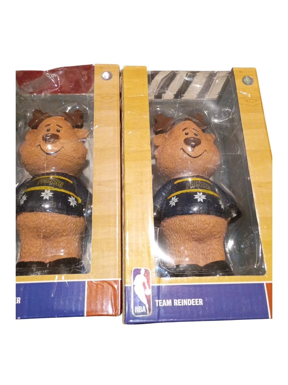 Two NBA Pacers Team Christmas Reindeer 7" Basketball Figure Decoration New